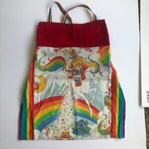 Rainbow‎ Brite Upcycled Childrens Apron - marked 1983 Hallmark adjustable straps